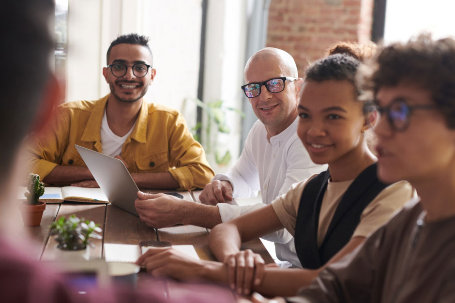Diverse group of employees