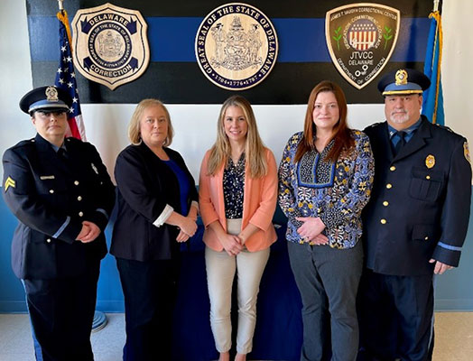 James T. Vaughn American Correctional Association Accreditation Team: Renee Gutowski, Kara Austin, Damaris Slawik, Chelsey Pernic, and Michael Trader, Department of Correction