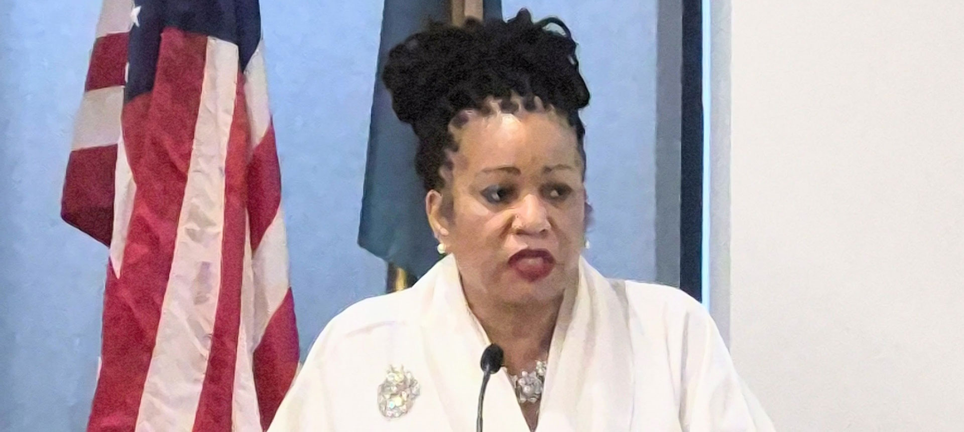 Women's Advancement and Advocacy Executive Director Sherese Brewington-Carr speaking at the National Foundation for Women Legislators event.