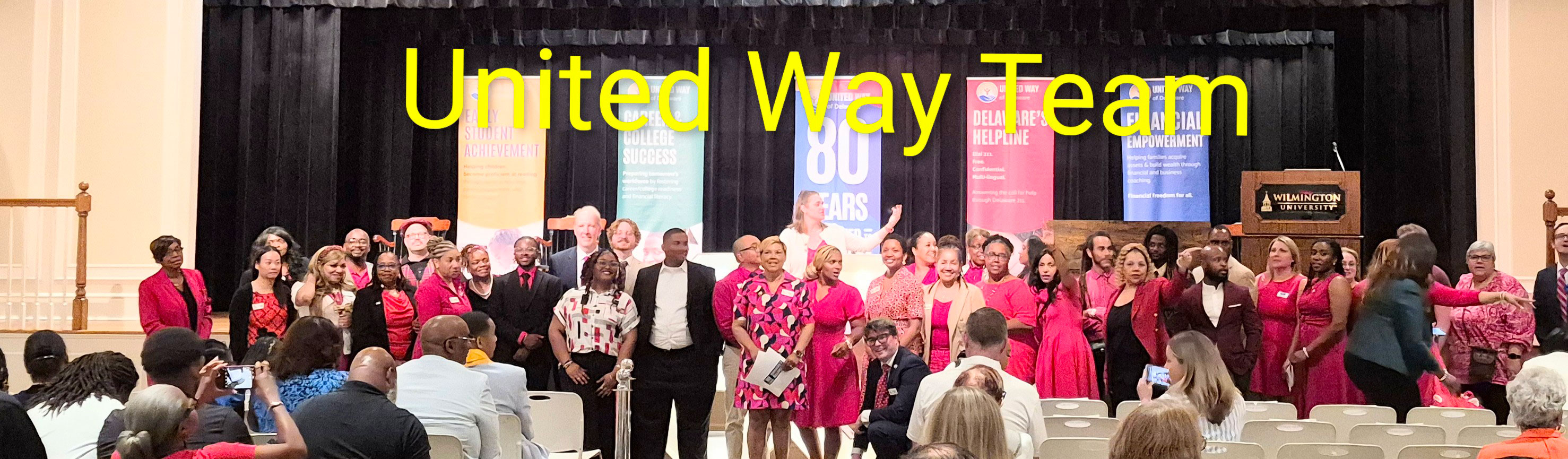 A large group of people attending the United Way 80th Celebration.